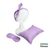 Baby Pajama Party Theme Accessories Sleeping Pillow ,Eye Mask & Headband SR092 | NB | Purple